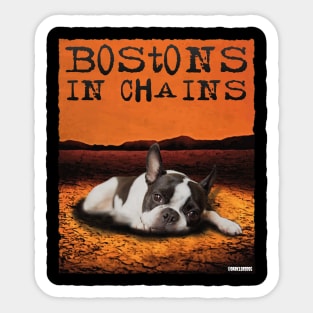 Dirt Boston Terrier Sticker